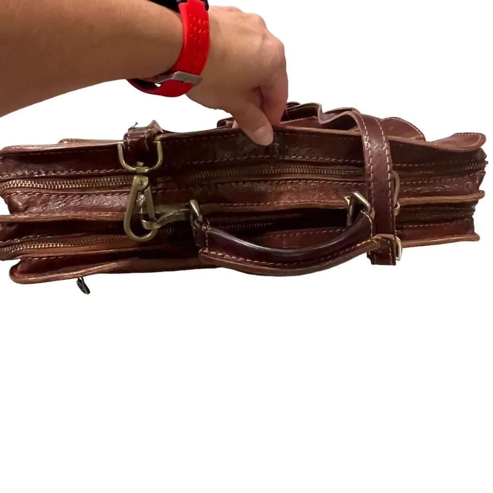 Tuscany Leather Brown Venezia Briefcase Bag